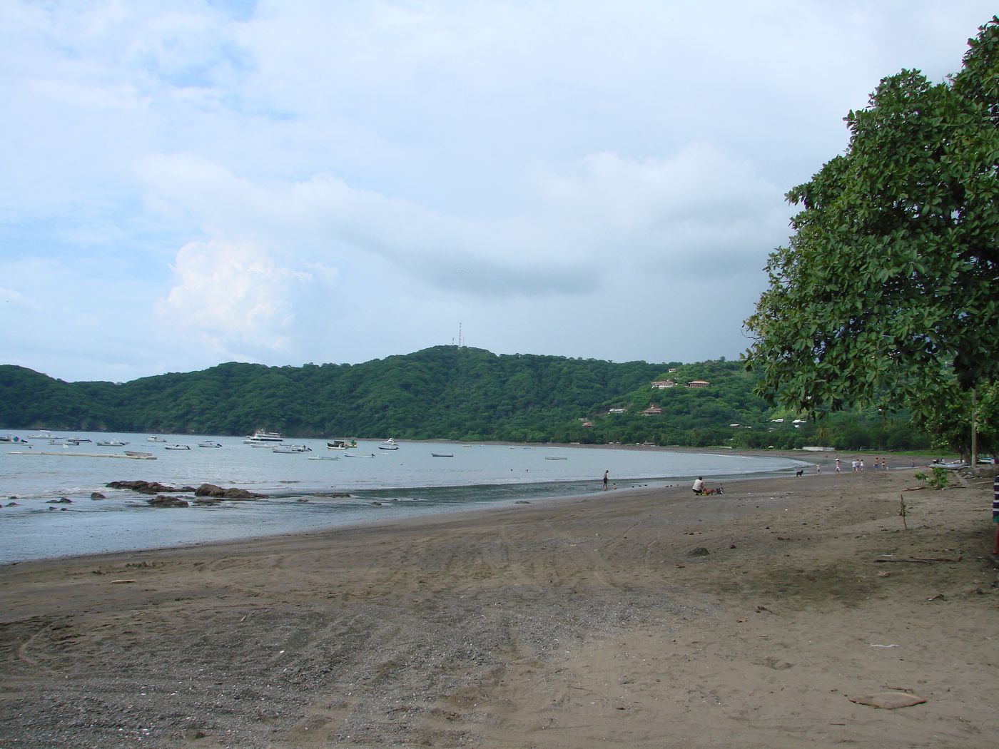 Beach and bay at Playas del Coco, Guanacaste, Costa Rica, photographed in July 2008