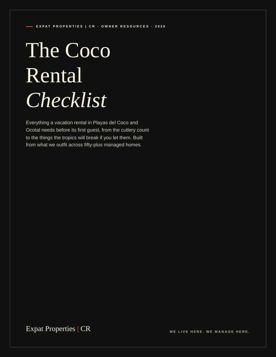 The Coco Rental Checklist, 2026 edition